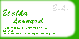 etelka leonard business card